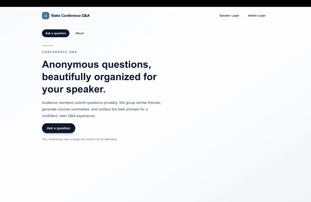 AI Conference Q&A system